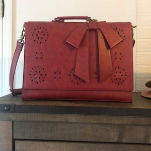 Faux Leather Briefcase